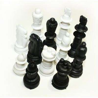 Picture of Master Chess Pieces Complete Set with King - White and Black - Multicolor
