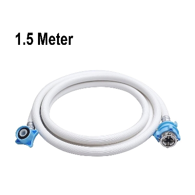 Picture of 1.5 Meter Front & Top Load Washing Machine Flexible Water Inlet Hose Pipe with Lock Type Tap Connector - White