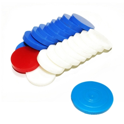 Picture of 19 pes Set Carrom Coins with Stick - 5MM - Multicolor