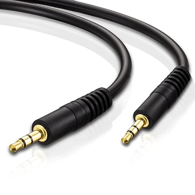 Picture of 3.5mm Male to Male Stereo Audio Cable - 2.5 Feet - Black