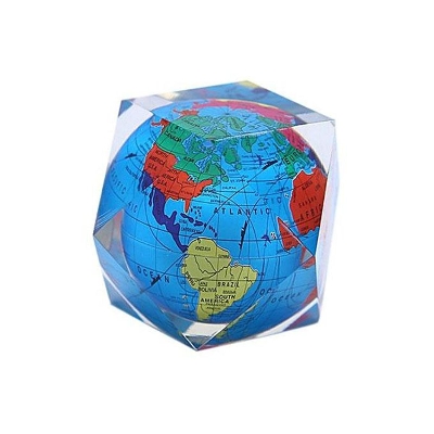 Picture of Acrylic Globe Paper Weight for Desk Usage - Muli Design - Multicolor