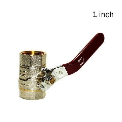 Picture of 1" Heavy Duty Brass Ball Valve Female Threaded Water Valve Shut Off for Industrial Use - Brass