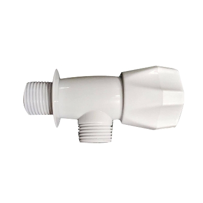 Picture of Plastic ABS Angle Stop Cock Valve - White