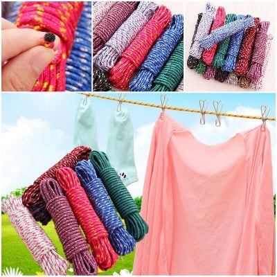 Picture of String Nylon Drying Clothes Hanger Anti Slip for Drying Clothes - 10 Meter - Multicolor