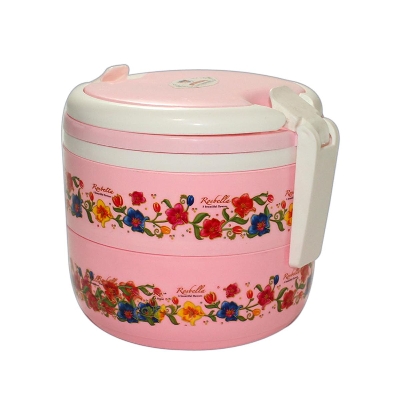 Picture of Double Layer Plastic Lunch Box - Multicolor - Multicolor