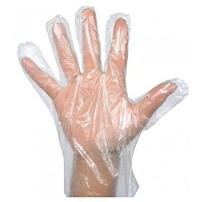 Picture of 50 Pair (100pes) Washable Hand Gloves/ One Time Hand Poly Gloves For Hand Safety From Germs - Hand Gloves - Hand Gloves - Transparent