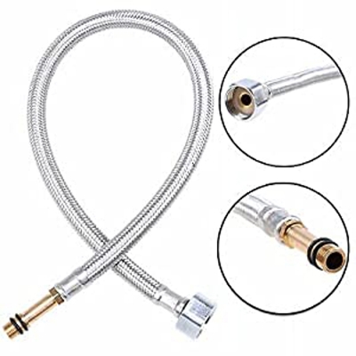 Picture of 24" Stainless Steel 1/2" Basin Hot & Cold Mixer Connection Pipe - 2pcs - Black