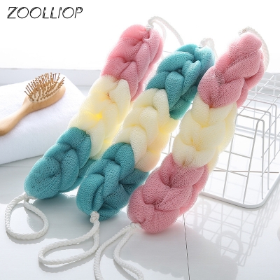 Picture of Multicolor Extendable Soft Nylon Back Scrubber Body Bath Shower Mesh Sponge Brush with Rope Handles - 1pcs - Minimalistic Sophistication - Multicolor