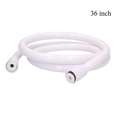Picture of 36'' Universal White Smooth PVC Shower Hose Standard Fit Flexible Pipe Threaded - White