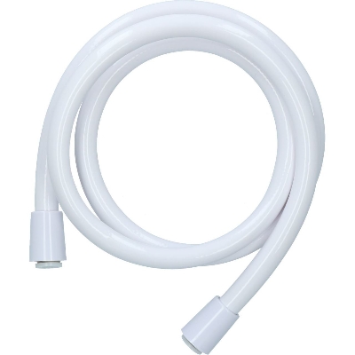 Picture of 36'' Universal White Smooth PVC Shower Hose Standard Fit Flexible Pipe Threaded - White