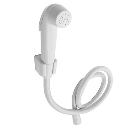 Picture of Sanitation Health Faucet Plastic Set (White, shower tube and hook) - White