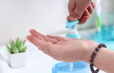 Picture of Rose Garden Multi Color Soap, Liquid, Shampoo and Hand Wash Dispenser Plastic Bottle - 420 ML - Multicolor