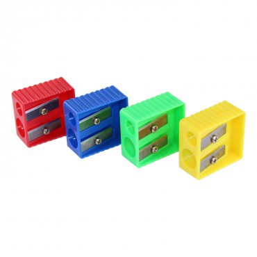 Picture of Double Hole Pencil Sharpener / Pencil Cutter - 4pcs - Multicolor