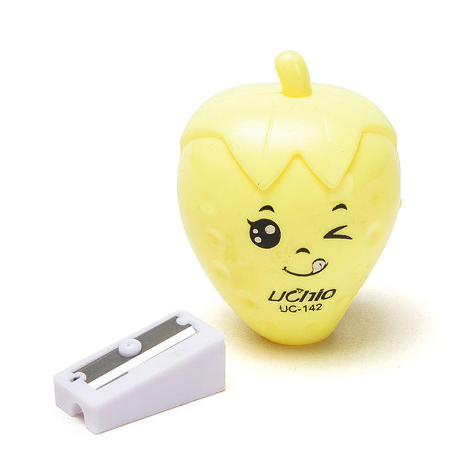 Picture of Strawberry Kindergarten Cartoon Single Hole Pencil Sharpener / Pencil Cutter - 4pcs - Multicolor