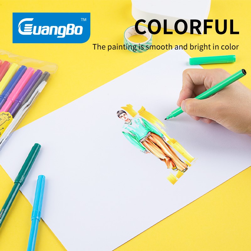Picture of Indispensable - Refined Taste - Guangbo Water Colour Pen / Sign Pen - 12 Colour - Stationery & Craft - Fun To Have - Modern and Trendy - Multicolor