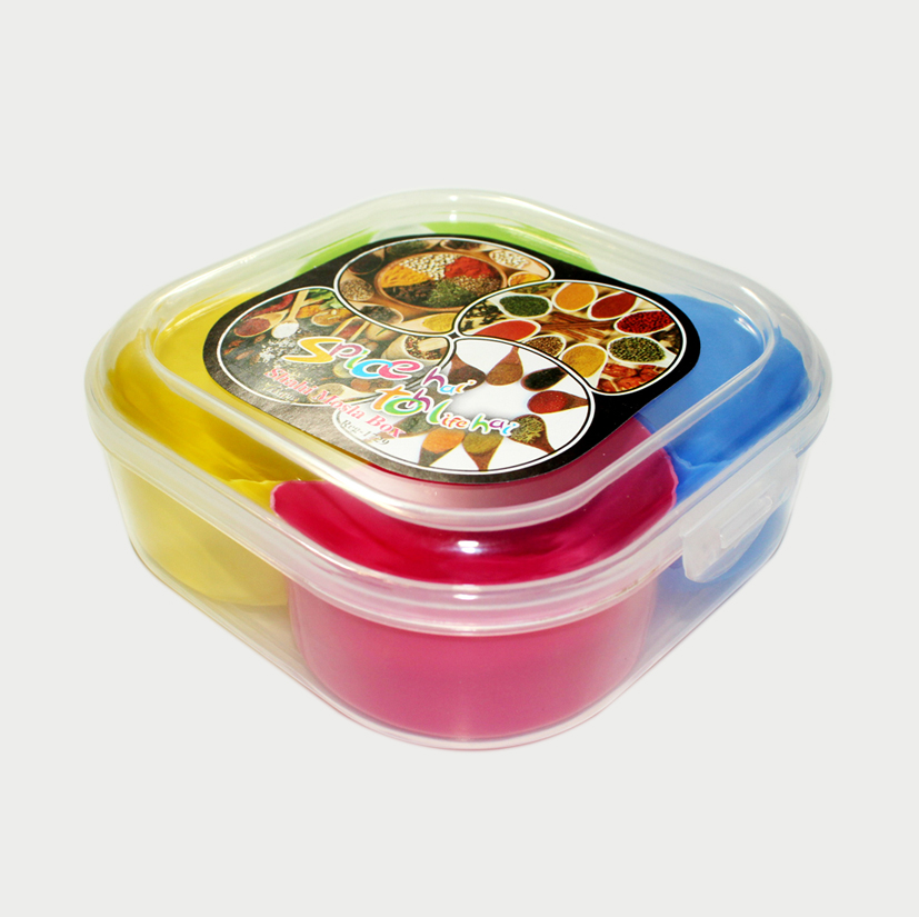Picture of Newfangled - Opulence at Its Best - 4 Containers Plastic Spice Box with Spoon - Multicolor - Kitchen & Dining - Must Have - Multicolor
