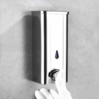 Picture of Stainless Steel Wall Mounted Liquid Soap Dispenser - 400 ML - Steel