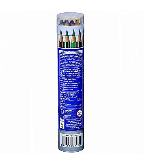 Picture of Doms Non-Toxic Super Soft Colour Pencils in Round Tin Box - 12 Shades - Multicolor