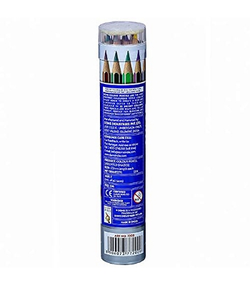 Picture of Doms Non-Toxic Super Soft Colour Pencils in Round Tin Box - 12 Shades - Multicolor