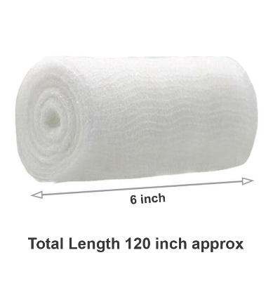 Picture of 6 inch Gauze Bandage Roll for First Aid Pain Relief - 6pcs - White