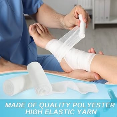 Picture of 6 inch Gauze Bandage Roll for First Aid Pain Relief - 6pcs - White