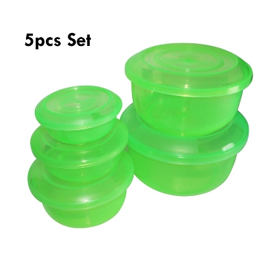Picture of Indispensable - Multicolor Plastic Food Storage Container With Lid - 5pcs Set - Kitchen & Dining - Modern and Trendy- Delights - Multicolor