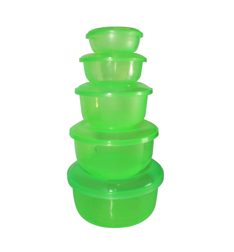 Picture of Indispensable - Multicolor Plastic Food Storage Container With Lid - 5pcs Set - Kitchen & Dining - Modern and Trendy- Delights - Multicolor