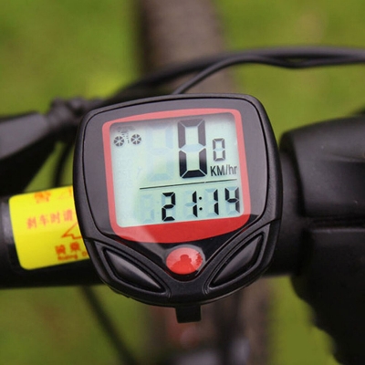 Picture of Waterproof LCD Display Bicycle Speed Meter - Black - Black
