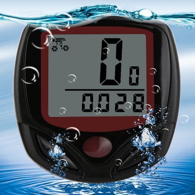 Picture of Waterproof LCD Display Bicycle Speed Meter - Black - Black