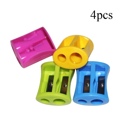Picture of Double Hole Pencil Sharpener / Pencil Cutter - 4pcs - Multicolor