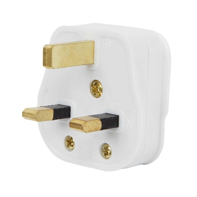 Picture of 3 Pin Household Plug With Fused -14 AMP - White