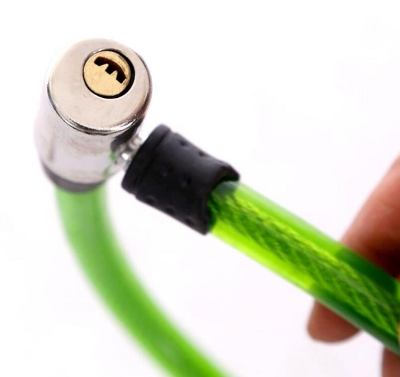 Picture of Multicolor Bicycle Cable Lock with Key - 1pcs - Multicolor