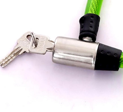 Picture of Multicolor Bicycle Cable Lock with Key - 1pcs - Multicolor
