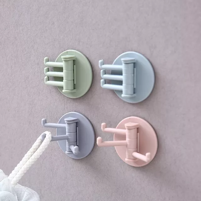 Picture of Rotating Adhesive Hook Punch-free Storage Wall Hanger - 1pcs - Multicolor
