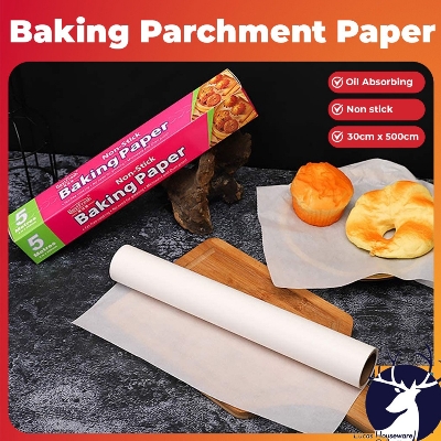 Picture of Non Stick Parchment Baking Oil Paper Sheets - 10 Meters - White