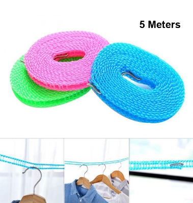 Picture of Progressive - Outdoor Windproof Non Slip Clothesline Rope to Dry Laundry Cloth - 5 Meters - Laundry & Cleaning - Modern and Trendy - Multicolor