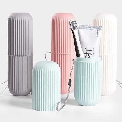 Picture of 1pcs Portable Toothbrush & Toothpaste Holder Storage Box - Multicolor