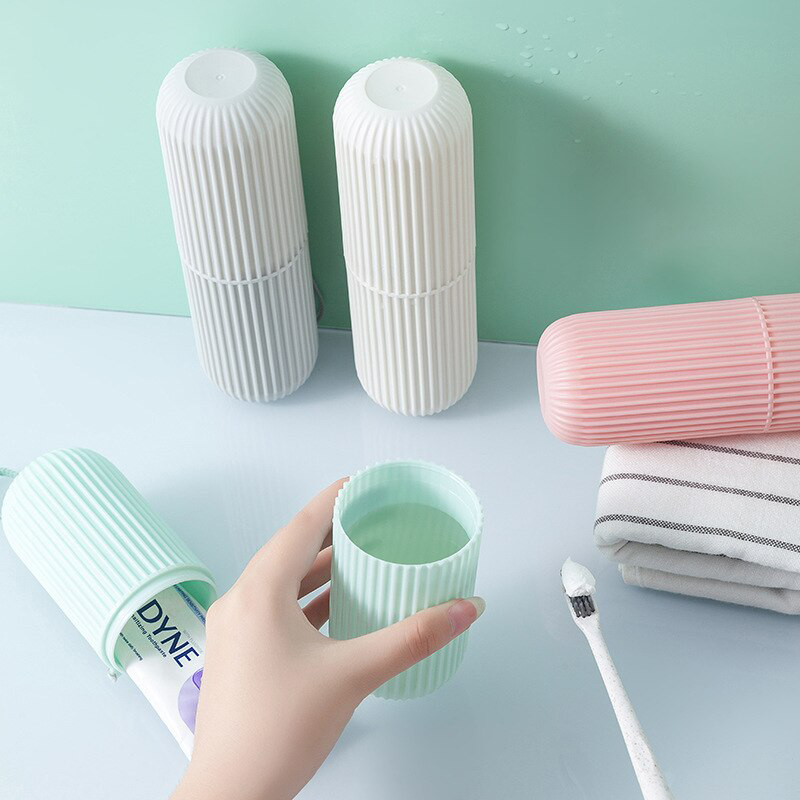 Picture of 1pcs Portable Toothbrush & Toothpaste Holder Storage Box - Multicolor