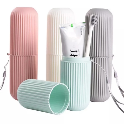 Picture of 1pcs Portable Toothbrush & Toothpaste Holder Storage Box - Multicolor