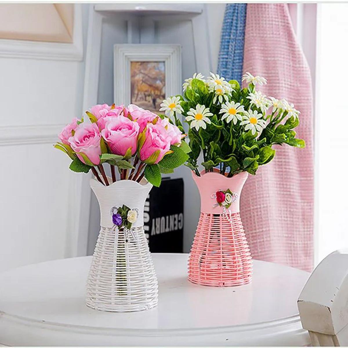 Picture of Plastic Flower Container Vase for Home Wedding Decoration - 1pcs - Multicolor