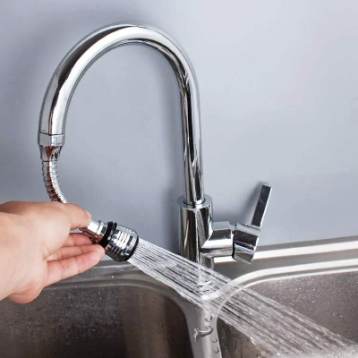 Picture of 360 ° Rotating Adjustable Water Saving Aerator Kitchen Sink Faucet Faucet Nozzle - Silver