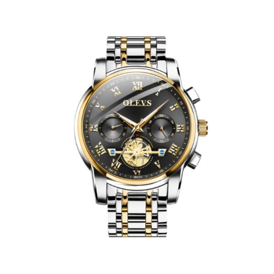 Picture of Olevs 2859 Luxury Business Chronograph Men’s Watch – Silver Gold & Black