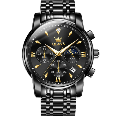 Picture of OLEVS 3639 ChronoSport Watch For Men-Full Black