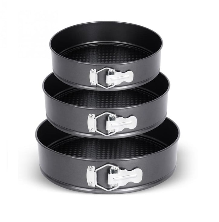 Picture of Round Pans Non Stick Springform Baking Tray - 3pcs Set - Black