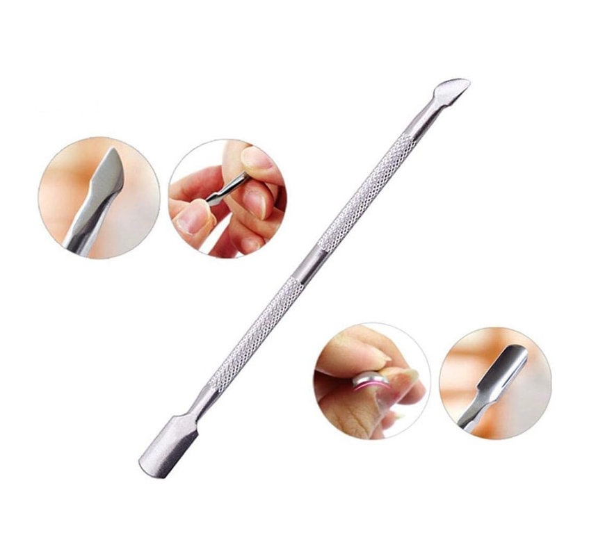 Picture of Professional Stainless Steel Dual Head Cuticle Pusher UV Gel Polish Soak Off Remover Tool - 1pcs - Silver