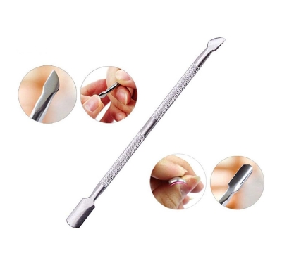 Picture of Professional Stainless Steel Dual Head Cuticle Pusher UV Gel Polish Soak Off Remover Tool - 1pcs - Silver