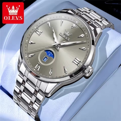 Picture of Olevs 3646 Watch For Men–Silver Gray