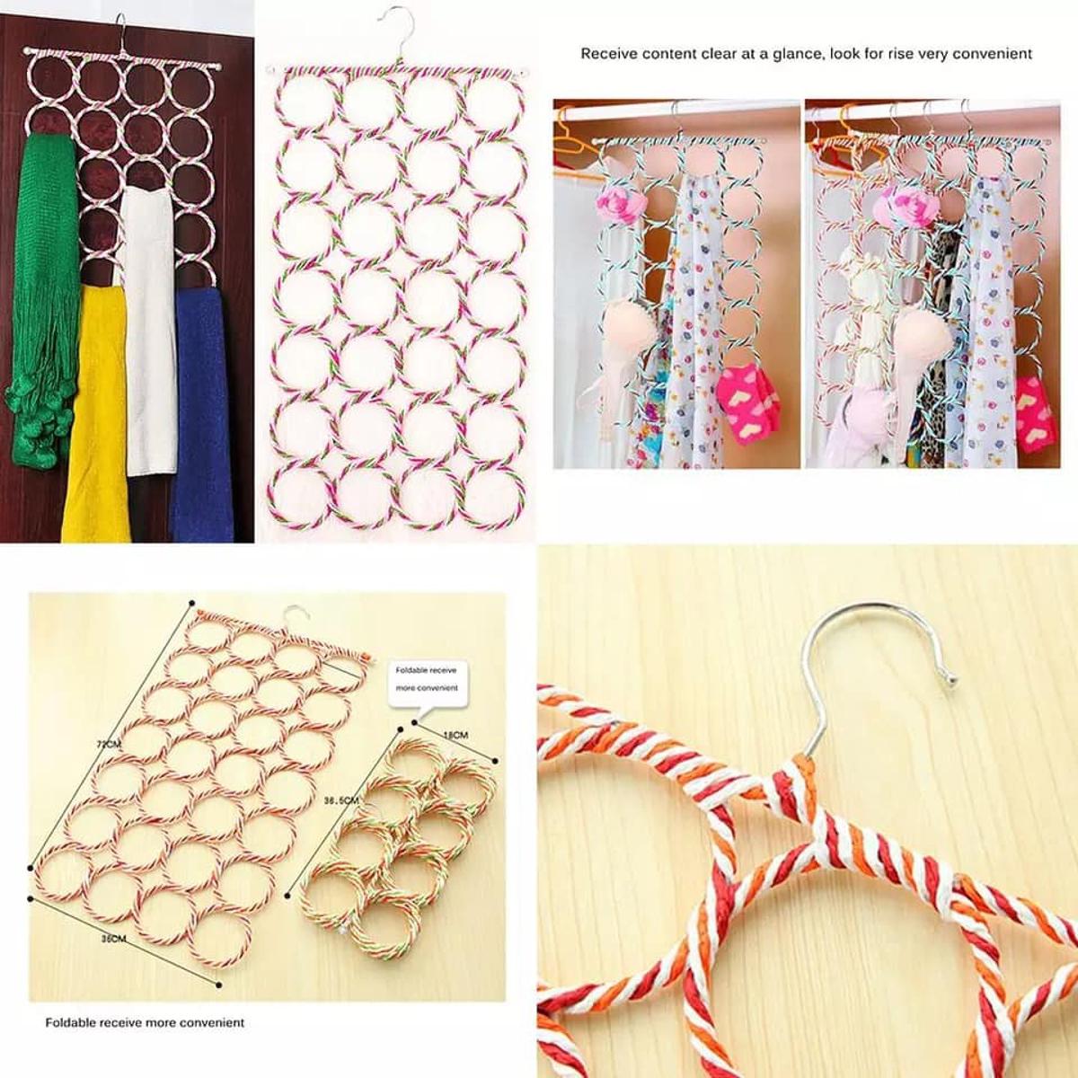 Picture of 28 Hole Circle Shape Portable Hijab Hanger For Women Scarf - Multicolor