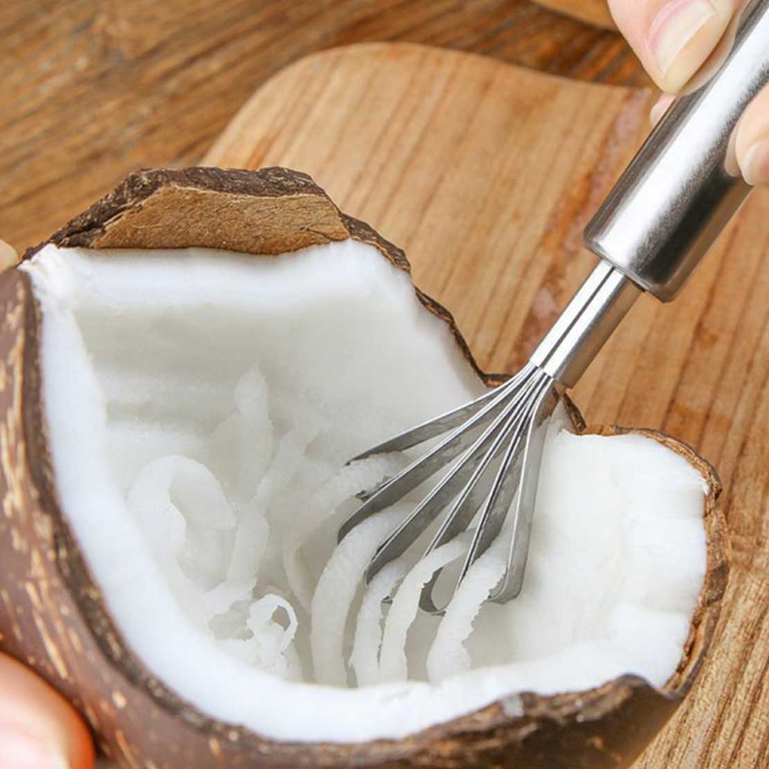 Picture of Practical Stainless Steel Fruit, Fish Skin & Coconut Scraping Scales Peeler - Steel