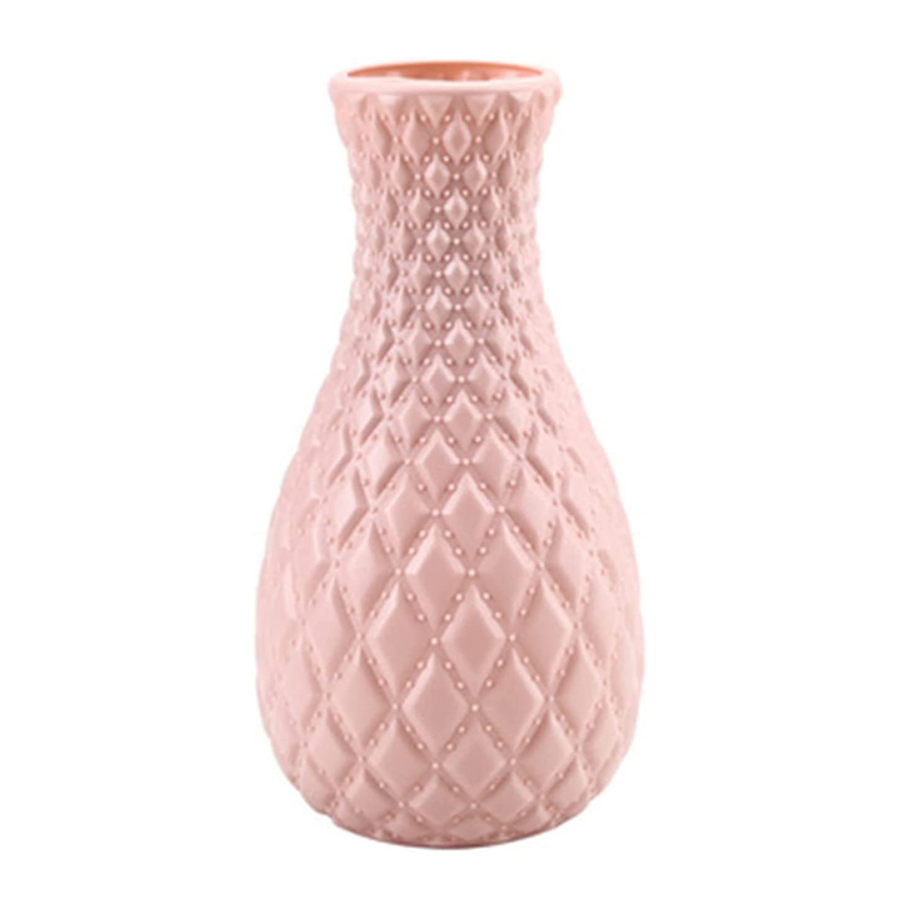 Picture of For Home Decoration Diamond Pattern Plastic Flower Vase - 1 pcs - Multicolor